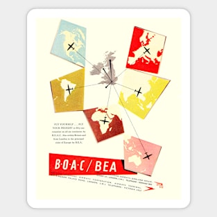 Vintage BOAC advert Magnet